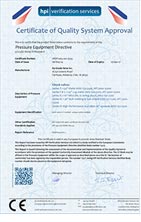 Certificate of Quality System Approval